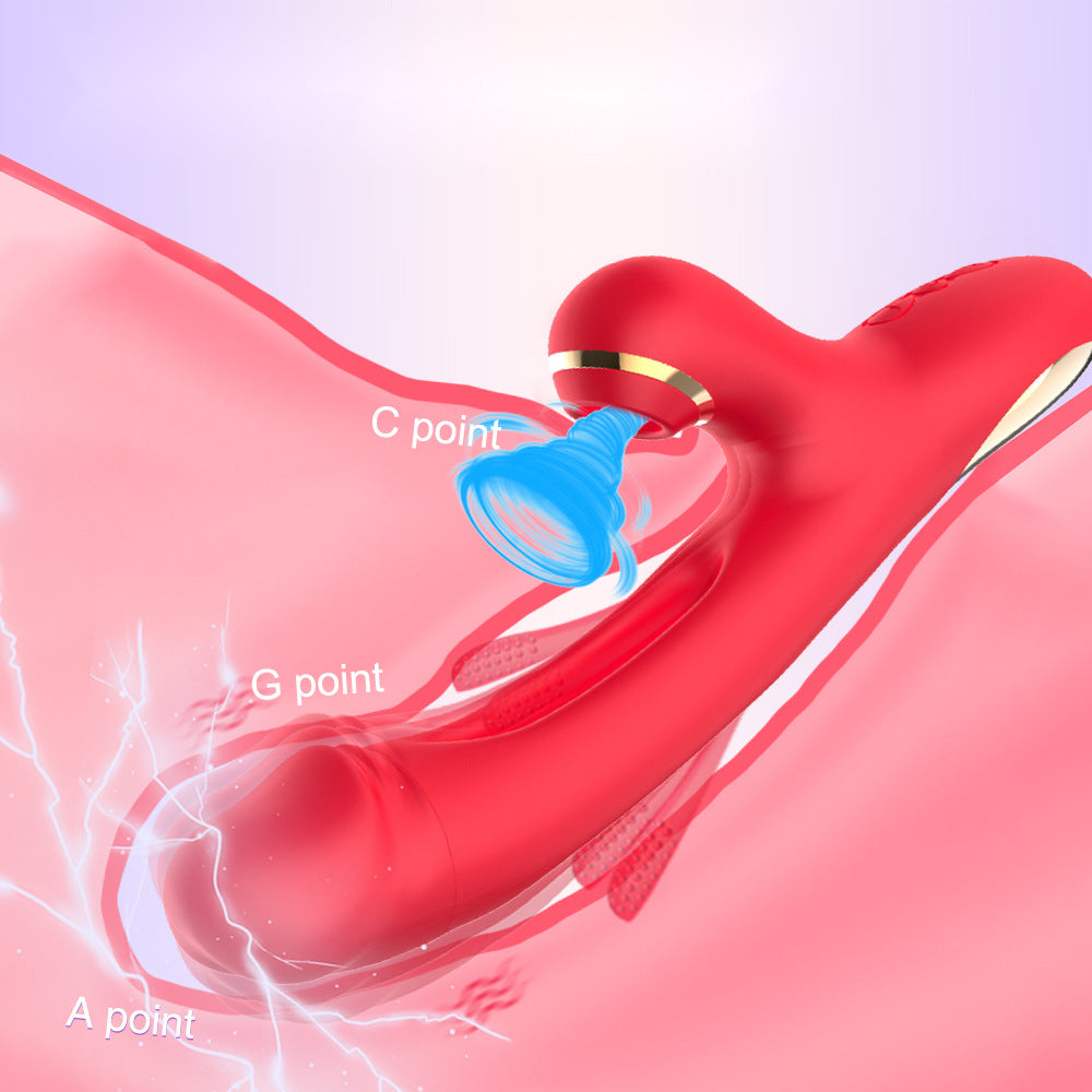 Rabbit Sexy Toys -LOVENOTE G Spot  Massager For Women Clitoral Nipple Stimulation, 3 In 1 Sexy Toys With 14 Vibration & 7 Tongue Licking Flapping